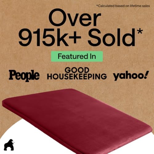 GORILLA GRIP® Memory Foam Bath Rug for Bathroom, 30x20 Burgundy - Image 6
