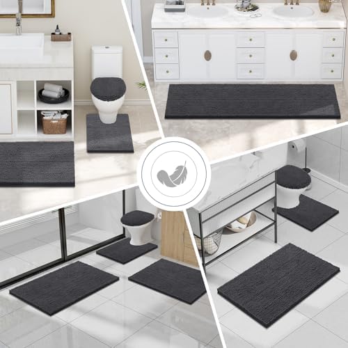 Smiry Bathroom Rugs 96X36, Luxury Chenille Extra Soft Absorbent Bath Mat - Image 7