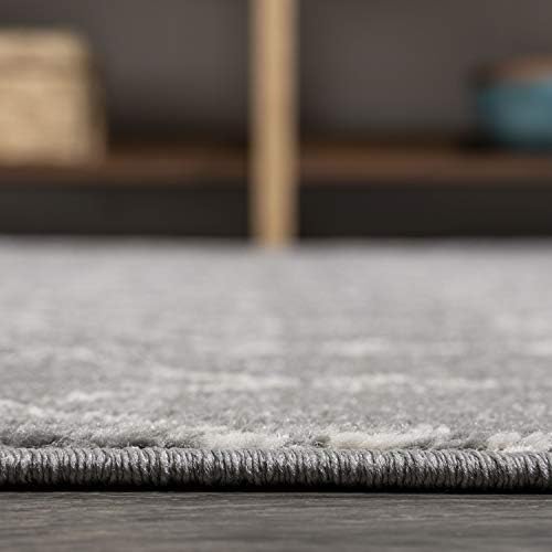 JONATHAN Y Boho Vintage Diamond Gray/Ivory Round Area Rug 8 ft, Moroccan Hype for Living Room, Bedroom, Kitchen, Office, Easy-Cleaning, High Traffic, Pet-Friendly, Non-Shedding (MOH101C-8R) - Image 6