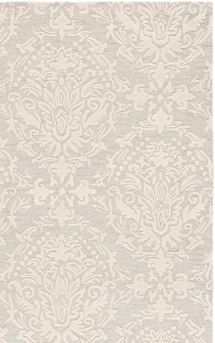 SAFAVIEH Blossom Collection Area Rug - 4' Square, Sage & Ivory, Handmade Wool, Ideal for High Traffic Areas in Living Room, Bedroom (BLM107C) - Image 6