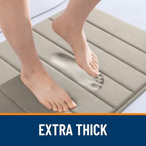 OLANLY Memory Foam Bath Mat 30x20, Super Soft and Absorbent Bathroom Rugs - Image 6