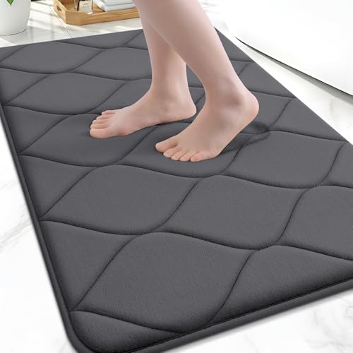 Smiry Memory Foam Bath Mat 47x20, Ultra Soft Absorbent Bathroom Rugs by Smiry