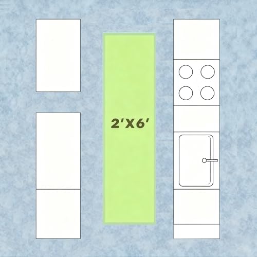 Runner Rug 2x6 Kitchen Runners Non Skid Washable ft Washable Green Hallway Rug - Image 7