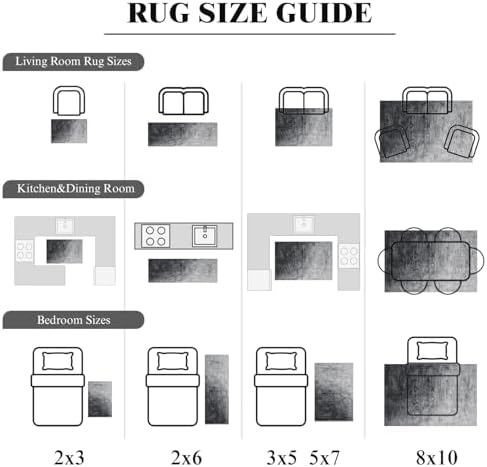5x7 Washable Area Rug, Gray Solid Area Rugs for Living Room & Bedroom - Image 7