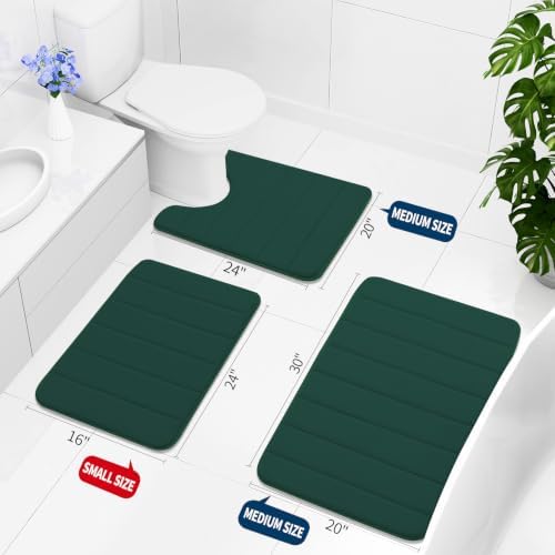 Buganda Memory Foam U-Shaped Toilet Rugs 24 x 20, Absorbent Bathroom mat - Image 7