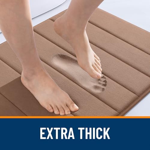 OLANLY Memory Foam Bath Mat 30x20, Super Soft and Absorbent Bathroom Rugs - Image 6