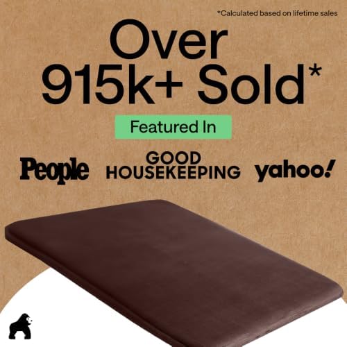 GORILLA GRIP® Memory Foam Bath Rug for Bathroom, 24x17 Brown - Image 6