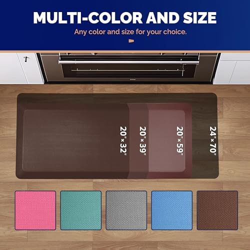 FEATOL Anti Fatigue Mat for Standing Desk & Kitchen Floor, 9/10 Extra Thick - Image 6