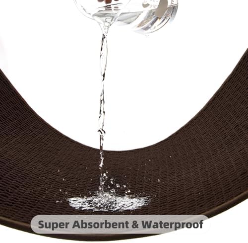 TYUU Large Bathroom Rugs Non Slip Washable Bath Rugs Super Absorbent Bathroom Rug Thin Quick Dry Low Pile Bath Mats, Brown 36"x60" - Image 6