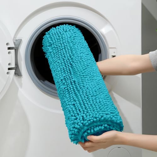 HOMEIDEAS Bathroom Rugs Set of 3, Super Soft Absorbent Chenille Bath Rugs - Image 6