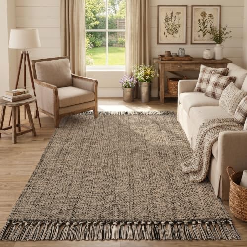 Collive 4' x 6' Bedroom Area Rug, Modern Farmhouse Indoor Outdoor Rugs - Image 6