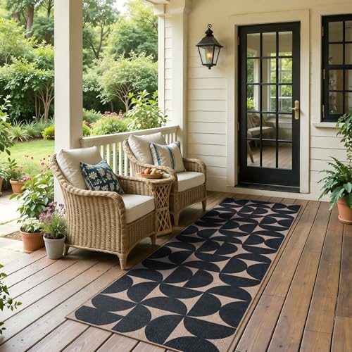 Lahome Semi Circle Easy Jute Kitchen Runner Rug, 2x6 Non Slip Runner Rug - Image 7