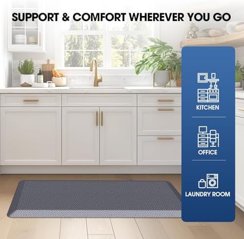 Anti-Fatigue Kitchen Mats for Floor Standing and Comfort Desk Mats 17"x39" - Image 7