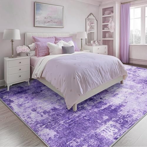 RELEANY Washable Square 8'x8' Area Rug for Living Room Purple - Image 7