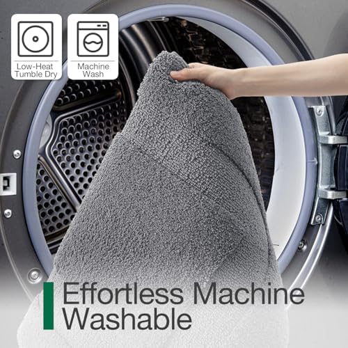 LUMI Ultra Soft Bathroom Rugs Absorbent, Non Slip Bath Mat 24x36, Dark Grey - Image 6