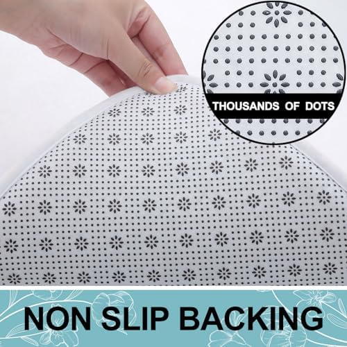 Smiry Memory Foam Toilet Rugs 20x20, Extra Soft Absorbent Bathroom Rugs - Image 6