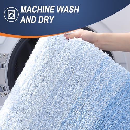 OLANLY Bathroom Runner Rug 47x24, Extra Soft Absorbent Microfiber Bath Rugs - Image 6