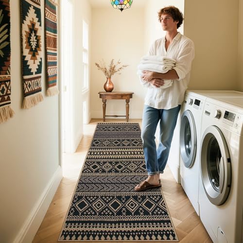 Lahome Boho Kitchen Runner Rug, 2x8 Easy Jute Laundry Room Rug - Image 7