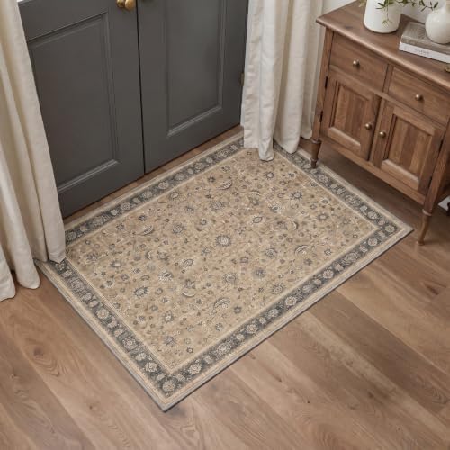 Bavni 8X10 Living Room Area Rug, Boho VintageFloral Washable Non Slip - Image 7