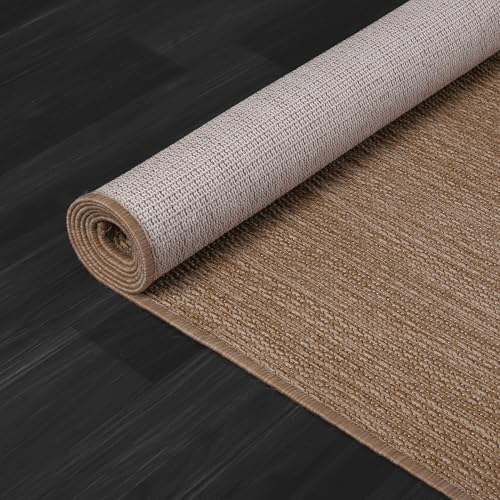 CAMILSON Outdoor Rug 5x7 Modern Area Rugs for Indoor and Outdoor Patios and Porches - Waterproof, Washable, Non-Shedding, Easy-to-Clean Outside Carpet (5 x 7, Solid - Jute) - Image 7