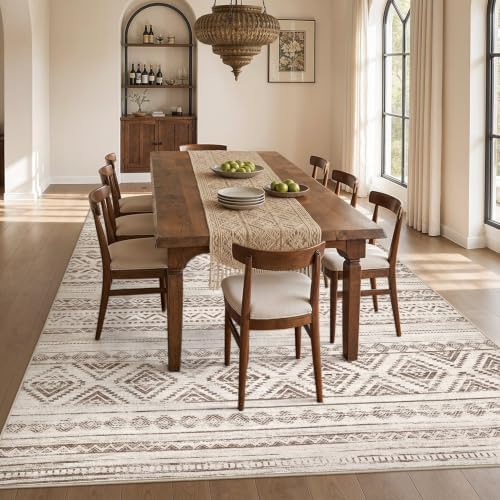 cotiled 6x9 Area Rugs for Living Room: Boho Washable Rug for Dining Room - Image 7