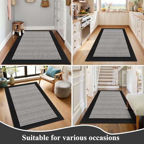 Ileading Indoor Door Mat 3x5ft, Absorbent Muddy Mats for Dogs, Low-Profile Entrance Large Welcome Mat with Non-Slip Rubber Backing, Washable Runner Carpet for Hallway,Entryway,Kitchen(Black) - Image 7