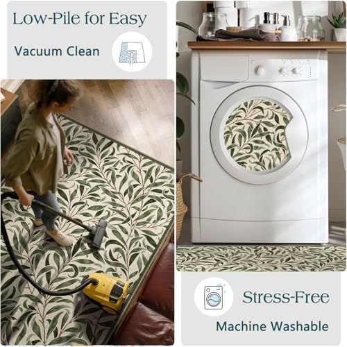 3x5 Leaf Entry Rug - Washable Indoor Outdoor Mats for Front Door - Image 7