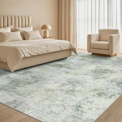 Tortania Area Rug Living Room Rugs - 5x8 Washable Large Soft Neutral Boho Moroccan Bohemian Farmhouse Rug Indoor Floor Carpet for Bedroom Under Dining Table Home Office Decor - Sage Green - Image 7