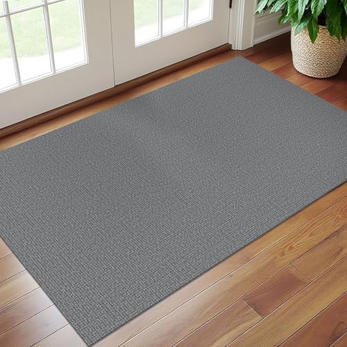 EARTHALL Washable Entryway Rug, Non Slip Area Rug, 3x5 Ft, Dark Gray - Image 6