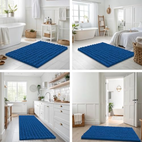 Smiry Bathroom Rugs 36X24, Extra Soft Rubber Backing Chenille Bath Mats - Image 7