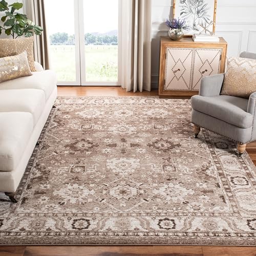 SAFAVIEH Vintage Hamadan Area Rug 12'x18', Traditional Taupe VTH214T - Image 6
