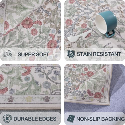 Area Rug for Living Room 10x12 Washable Soft Carpet (Light Green) - Image 6