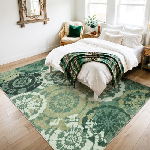 Boho 4x6 Area Rugs for Bedroom, Washable Non-Slip Abstract Rug - Image 7
