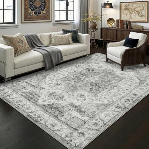 10x14 Area Rugs Washable Large Vintage Rug for Living Room Bedroom - Image 5
