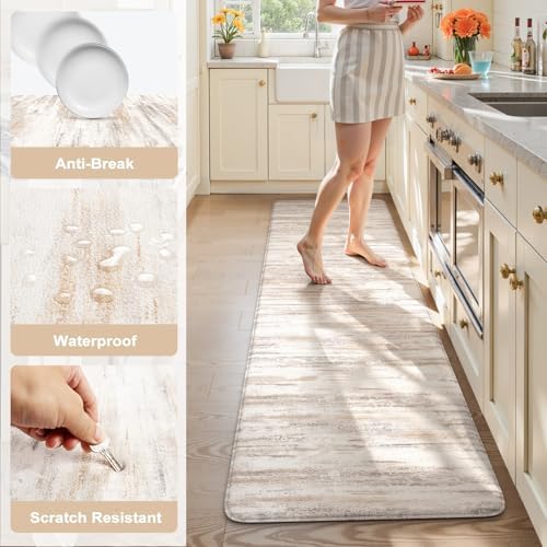 KIMODE Anti Fatigue Kitchen Mats 24"x71", Boho Abstract Kitchen Runner Rugs - Image 6