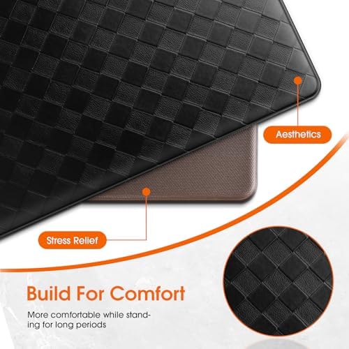 TranquilRelax Kitchen Mats, Cushioned Mats with Extra-Long Runner, Black - Image 6