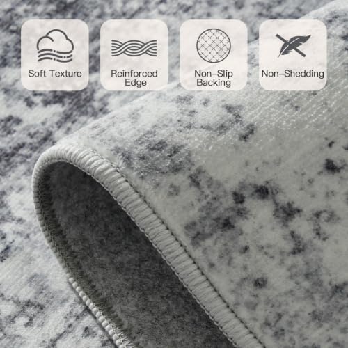 Stiio 8x10 Area Rugs for Living Room, Washable Grey Large Rug - Image 6