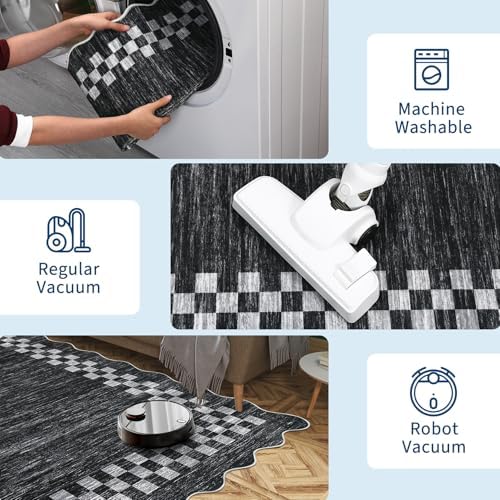 GarveeHome 8x10 Rug for Living Room Scalloped Washable Large Bedroom Rugs - Image 6