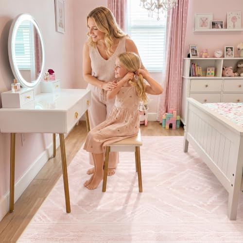 BESTSWEETIE 5'x7' Washable Area Rug for Living Room Bedroom Lightpink - Image 6