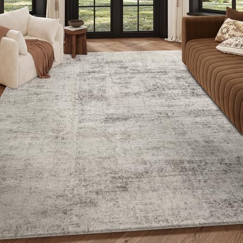 4x6 Beige Washable Area Rug for Living Room, Vintage Print Carpet - Image 7