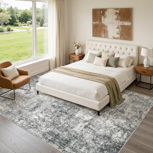 kakania Washable 7x9 Area Rug for Living Room: Abstract Modern Home Decor - Image 7