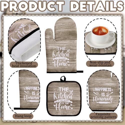 Fourluoo 10 Pcs Brown Rustic Kitchen Decor and Accessories Set - Image 6