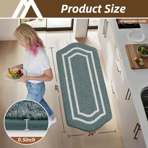 COSY HOMEER Kitchen Rugs and Mats 24"x48" Non Slip Kitchen Mats for Floor - Image 7