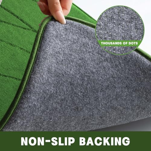 YIHOUSE Bathroom Rugs Set 5 Piece, Memory Foam Bath Mat Green - Image 7