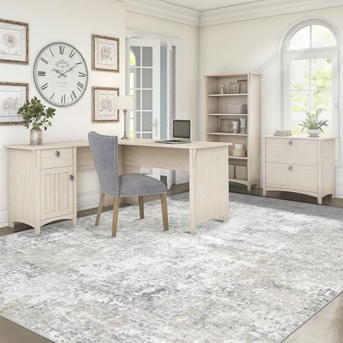 XLUEZ 6x9 Area Rugs for Living Room, Washable Modern Abstract Large Area Rug Neutral Soft Non Slip Kids Rug Stain Resistant Indoor Carpet for Bedroom Nursery Dining Room Playroom(BeigeGrey, 6'x9') - Image 6