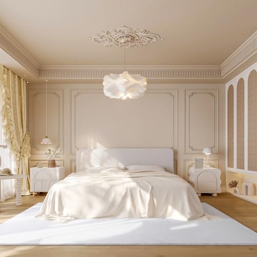 Amearea Modern Area Rugs for Bedroom Living Room, 5x8 White Memory Foam Rug - Image 6