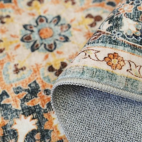 Large 9x12 Area Rugs: Non-Slip Rug Vintage Distressed Indoor Accent Rug - Image 6