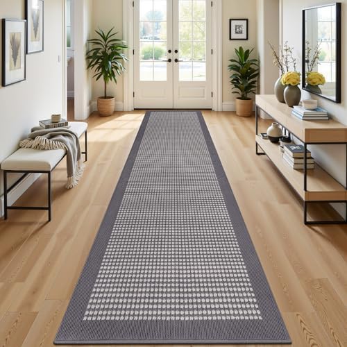 Ileading Runner Rug for Hallways 3'x14' Heavy-Duty Durable Entryway Floor Mat with Non Slip Rubber Backing Low-Pile High Traffic Carpet Machine Washable Accent Rugs for Kitchen, Living Room - Image 7