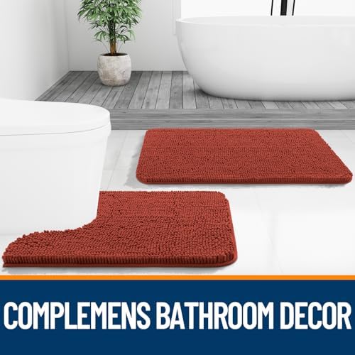 OLANLY Bathroom Rugs 36x24, Extra Soft Absorbent Chenille Bath Rugs - Image 7