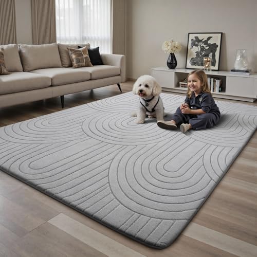 Sour Lemon 6x9 Area Rugs for Living Room Bedroom, Large Carpet Cream Rug - Image 6